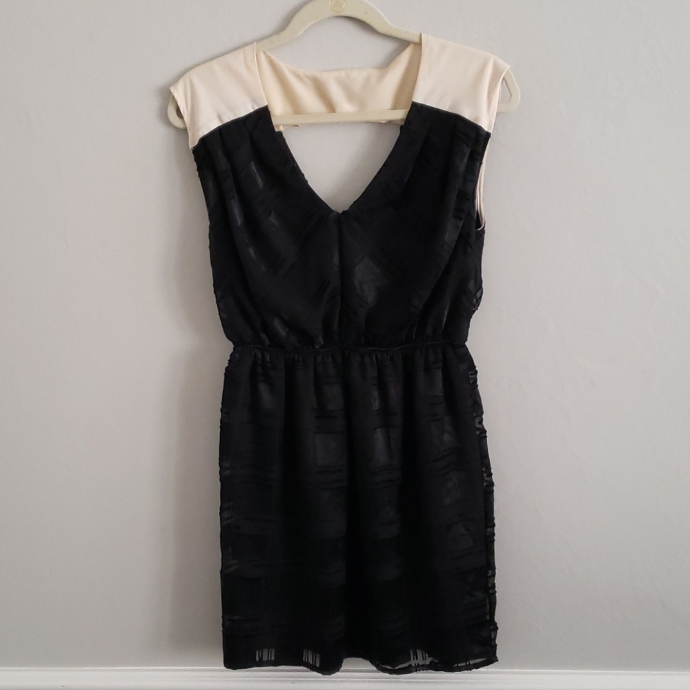 Black and Beige Akira Dress